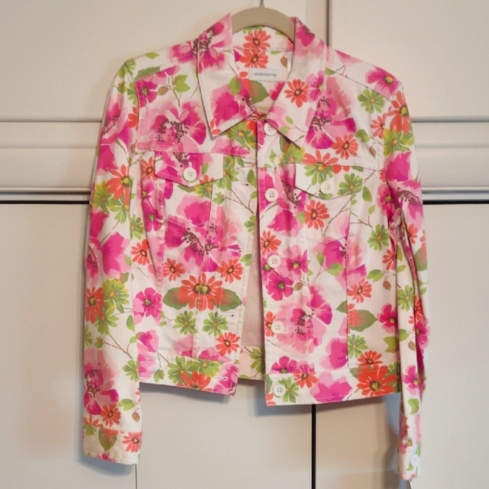 Liz Claiborne Floral Women's M Denim Jacket